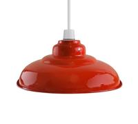 Orange Metal Lampshades for Ceiling Lights Industrial 32cm