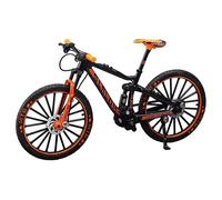 (Orange) Mini 1:10 Alloy Bicycle Scale Model Desktop Simulation Ornament Finger Mountain Bikes Toy