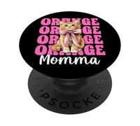 Orange Momma Orange Cat Tabby Cat Mom Mama Mother's Day PopSockets Adhesive PopGrip