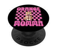 Orange Momma Orange Cat Tabby Cat Mom Mama Mother's Day PopSockets Adhesive PopGrip
