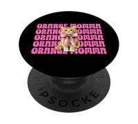 Orange Momma Orange Cat Tabby Cat Mom Mama Mother's Day PopSockets Adhesive PopGrip
