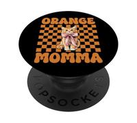 Orange Momma Orange Cat Tabby Cat Mom Mama Mother's Day PopSockets Adhesive PopGrip