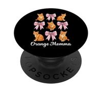 Orange Momma Orange Cat Tabby Cat Mom Mama Mother's Day PopSockets Adhesive PopGrip