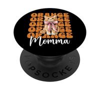 Orange Momma Orange Cat Tabby Cat Mom Mama Mother's Day PopSockets Adhesive PopGrip
