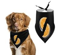 Orange Moon Dog Bandana Pet Scarf for Small Medium Large Dogs Triangle Bibs Photo Prop Gift