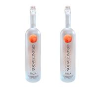 Orange Moon Mandarine Vodka 40% ABV | 2 x 70cl | Blended & Bottled in Ibiza | Smooth & Refreshing with Orange & Mandarine Notes | Sustainable Craft Vodka