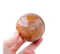 Orange Moonstone Crystal Ball Sunstone Rough Stone Polished Home Decoration Ornaments,35~40mm
