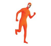 Orange Morph Suit, Full-Body Costume for Role Play & Halloween, Stretchy Orange Bodysuit with Face Opening, Great for Cosplay, Parties, Performances