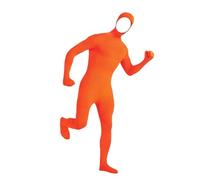 Orange Morph Suit, Full-Body Costume for Role Play & Halloween, Stretchy Orange Bodysuit with Face Opening, Great for Cosplay, Parties, Performances,180CM