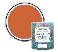 Orange Mould Resistant Garden Paint in Matt Finish - Tiger Tea 750ml