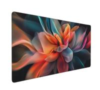 Orange Mouse Mat 600x400 mm Large Mouse Pad Flower Waterproof Desk Mat with Non-Slip Rubber Base, Smooth Surface to Improve Precision and Speed, xxl Gaming Mousepad for Computer, PC, Laptop 2S-416
