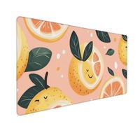 Orange Mouse Mat 900x400 mm Large Mouse Pad Pink Waterproof Desk Mat with Non-Slip Rubber Base, Smooth Surface to Improve Precision and Speed, xxl Gaming Mousepad for Computer, PC, Laptop 2S-441