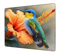 Orange Mouse Mat Gaming Mouse Pad Hummingbird Mousepad 340x280x3mm, Ultra Thin Improves Speed and Accuracy, Non-Slip Rubber Base Desk Mat, Wear-Resistant, Washable for Gaming Office Accessories H0-53