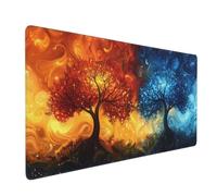 Orange Mouse Mat xxl Gaming Mouse Pad 900x500 mm non Slip Desk Mat, Blue Extended Large Mousepad Waterproof & Durable & Stitched Edges Keyboard Mat for Home, Office, Gaming Room (36x20 Inch) 2S-222