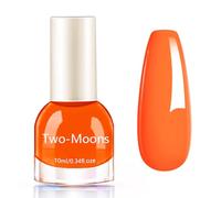 Orange Nail Polish - Bright Orange Nail Varnish Quick Dry - Neon Breathable Nail Polish - Oil Based Formula Long Lasting Autumn Nail Varnish,No UV Needed