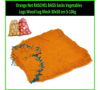Orange Net Raschel Bags Sacks Vegetables Logs Wood Log Mesh 30X50 Cm 5-10Kg (1-Sample)