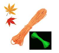 Orange Night Glow Paracord 9 Strand 550 lb Luminous Fluorescent Rope for Outdoor Survival Gear Camping Hiking Emergency Use 25 Feet Cord