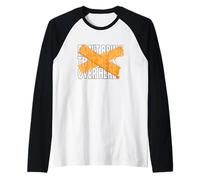 Orange Not Over Here Orange Graphic Raglan Baseball Tee