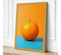 Orange on Divided Ground Pop Canvas Wall Art Print 24x16 Inch