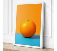 Orange on Divided Ground Pop Canvas Wall Art Print 24x16 Inch