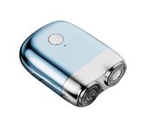 (Orange, One size) Waterproof Portable USB Men's Shave Pocket Size Electric Razors for Dry Wet Use