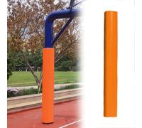 Orange Outdoor Court Pole Pading Basketball Hoop/Playgroung, 4 5 6 Ft Tall Foam Round Column Post Wraps 10 9 8 7 6 5 4 3 2 Inch Player Protection Safety Pads(H 5ft,Inner Dia 3 Inch)