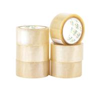 Orange packaging Clear Packing Tape, 6 Rolls 48mm x 66m, Parcel Tape for Packing Boxes, Moving Houses, and Shipping, Heavy Duty Packaging Tape, 6 Pack of Clear Tape, Box Tape