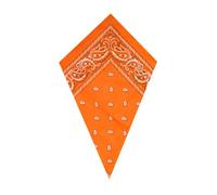 Orange Paisley Bandana Head Scarf Headbands Handkerchief Cowboy Cotton Bib Party Face Covering Headwear For Motorcycling Mens Womens Unisex