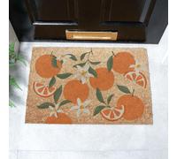 Orange Pattern Coir Doormat (60 x 40cm) Artsy Mats Brown 40cm x 60cm