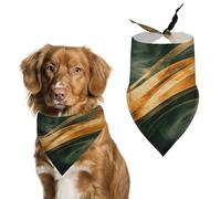Orange Pattern Pet Scarf Adjustable Pet Accessories Triangular Scarf Washable Floral Print Puppy Bib Bandana Stylish Comfortable Cat Scarves for Holiday Scarfs