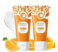 Orange Peeling Gel - Deep Exfoliating Cleanser for Face and Body, Purifying Exfoliating Gel, Gentle Effective Radiant Skin Scrub with Orange Bubble Formula, Brightening Scrub for Women (2PC, 50g)