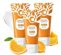 Orange Peeling Gel - Deep Exfoliating Cleanser for Face and Body, Purifying Exfoliating Gel, Gentle Effective Radiant Skin Scrub with Orange Bubble Formula, Brightening Scrub for Women (3PC, 50g)