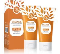Orange Peeling Gel, Face Scrub, Deep Exfoliating Cleanser for Face & Body, Gentle Brightening Scrub with Citrus Bubble Technology, Brightens & Softens Skin with Refreshing Orange Bubble Formula (2PC)