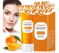 Orange Peeling Gel, Natural Orange Enzymes Exfoliating Gel, Deep Exfoliating Cleanser for Face and Body, Facial Scrub Exfoliator, Gentle Effective Radiant Skin Scrub with Bubble Formula