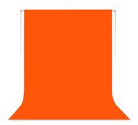 Orange Photography Backdrop for Photoshoot, Fabric, 7x10 FT | Versatile Studio Photo Backgrounds, Easy to Install, for Portraits Shooting, Party Decor, Live Streaming, Video Recording