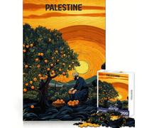 Orange Picking Palestine 1000 Piece Jigsaw Puzzles for Adults Jigsaw Enhance Memory Gentle Leisure Firm Cut (38x52cm)