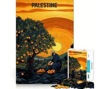 Orange Picking Palestine 1000 Piece Jigsaw Puzzles for Adults Jigsaw Enhance Memory Gentle Leisure Firm Cut (38x52cm)