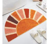 Orange Pink Sun Bath Mat Absorbent,Non Slip,Fluffy,Microfiber,Machine Washable Bathmat, Thick Bath Mats for Bathroom, Kitchen, Doorway 40×60cm