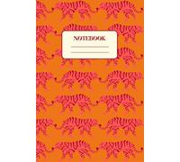 Orange-Pink Tiger Notebook: Lined Composition Book