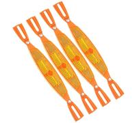 Orange Plastic Bike Wheel Reflector Strip 4pcs for Cycling Trips | 360 Degree Reflection, Tool Free Installation, Portable Lightweight Strip for City Commutes and Riders
