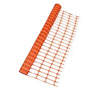 Orange Plastic Mesh Barrier Safety Fence Netting Standard 4kg (80gsm) - 1m x 15m Roll