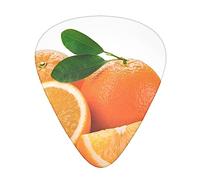 Orange Printed Guitar Picks,12 Pack Personalized Guitar Picks For Bass Acoustic Guitar Electric Guitar Includes 0.46mm/0.71mm/ 0.96mm