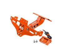 (orange) Rear License Plate Holder Bracket with Light Tail Tidy Fender Eliminator