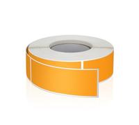Orange Rectangle Stickers 7.6 x 2.5 CM Colour Code Labels Vinyl Stickers Roll Self-Adhesive Waterproof Removable of 500 pcs
