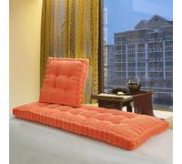 Orange Rectangular Bench Cushion 55x190cm, Thick 10cm Seat Pad for 1/2/3 Seater Sofa, Indoor/Outdoor Use, Comfortable Chair Pillow, Bench Pad for Garden or Home