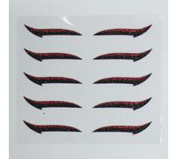 (Orange red (5 pairs of 10 stickers)) Shiny Eyeliner Eyeliner Silver Bright Makeup Eye Patch Party Club Stage Silver Light Stage Eyeliner Patch