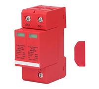 Orange Red Combiner Box Protection Device, DC 1000V 40KA Voltage Arrester, Distribution Box with Status Indicator Window, Flame Retardant PC Material for Solar Power Sy (2P)