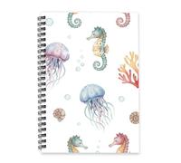 Orange Red Corals 2026 Planner A5 To Do List Notebook Planner Daily Womens Diary Notebook Diary 2026 for Holiday Week To View Monthly Year with Dotted Line Note Page Slim