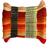 Orange-red Gradient Color Embroidery Floss - Cross Stitch Threads - Friendship Bracelets Floss - Crafts Floss - 14 Skeins Per Pack Embroidery Floss