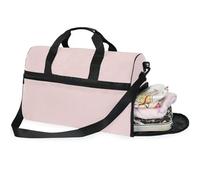 Orange Red Overnight Bags for Women Travel Womens Weekender Bag Weekend Duffle Bags with Shoes Compartment, Misty Rose, 20.5×13.6×10 inches